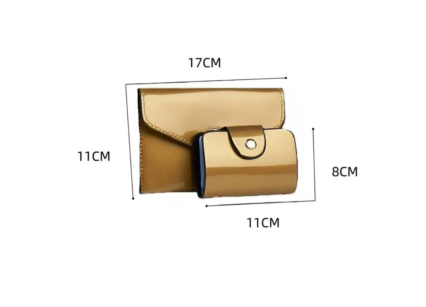 Three-Piece Crocodile
Print Faux Leather Bags