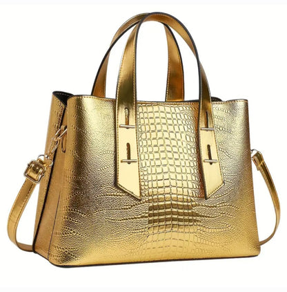 Stylish Crocodile Pattern Crossbody Bag