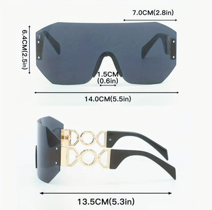 Unisex Oversized Rimless Sunglasses