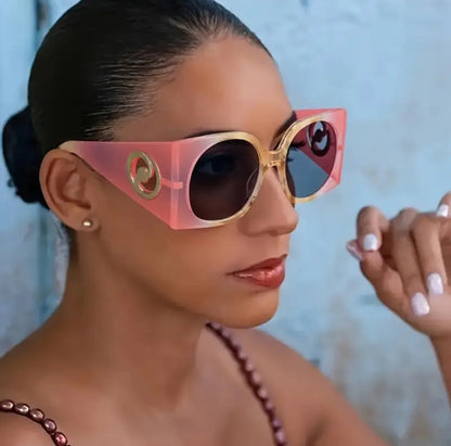 Oversized Retro Squared Sunglasses