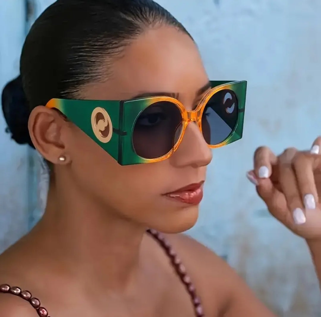 Oversized Retro Squared Sunglasses