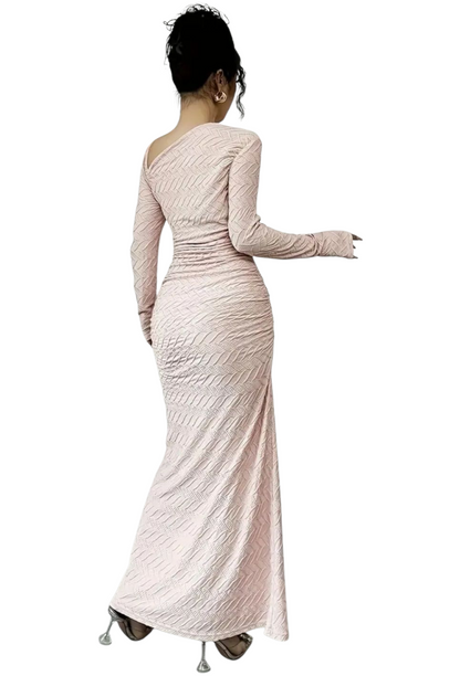 Elegant Asymmetrical Ruched Dress
