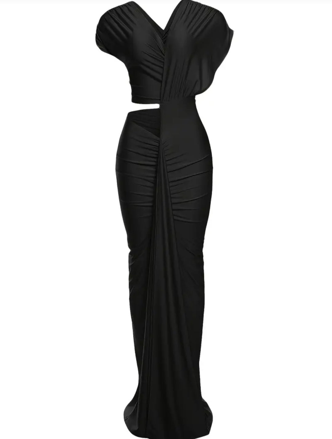 Sexy Bodycon Maxi Dress W/High Slit