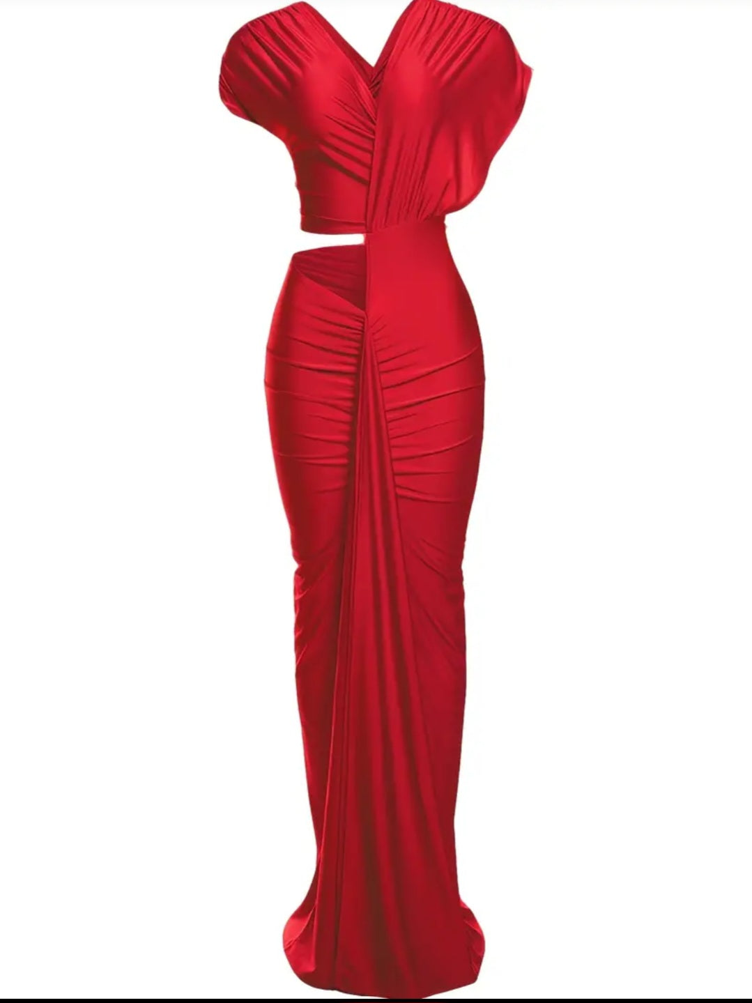 Sexy Bodycon Maxi Dress W/High Slit