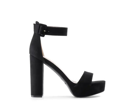 Open Toe Chunky High- Heel Platform Pump