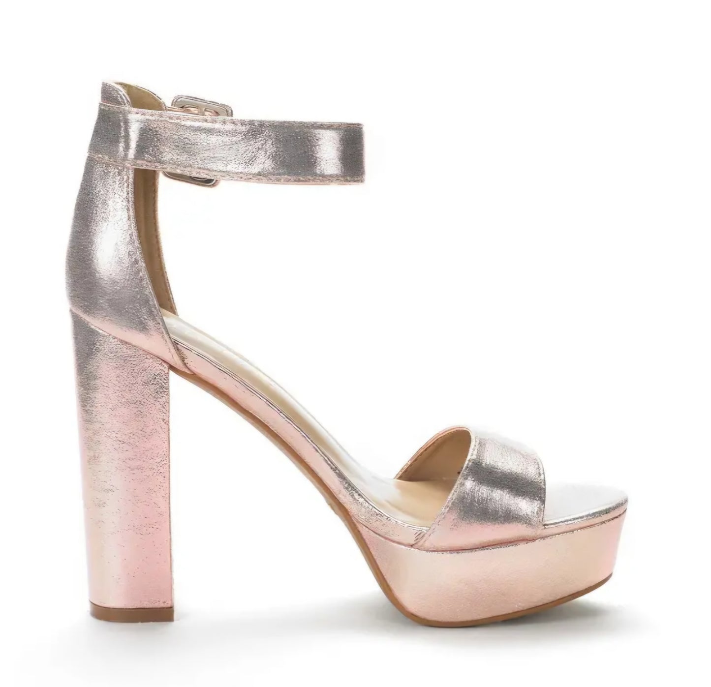 Open Toe Chunky High- Heel Platform Pump