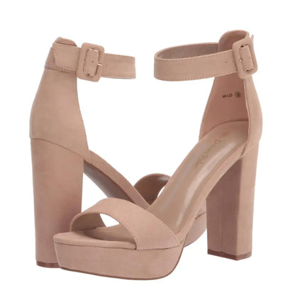 Open Toe Chunky High- Heel Platform Pump