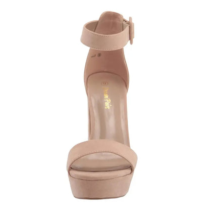 Open Toe Chunky High- Heel Platform Pump