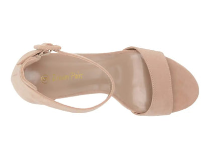 Open Toe Chunky High- Heel Platform Pump