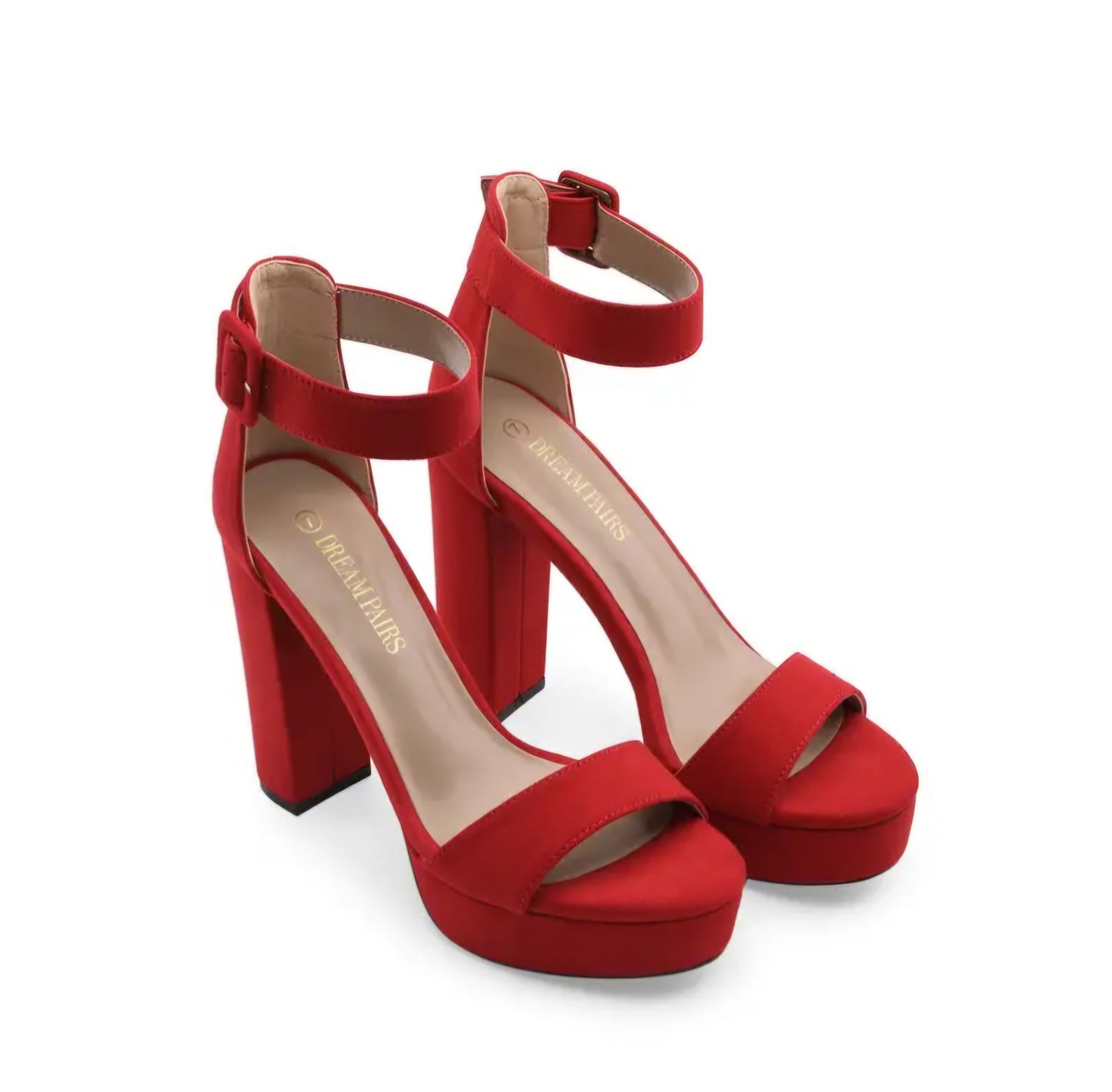 Open Toe Chunky High- Heel Platform Pump