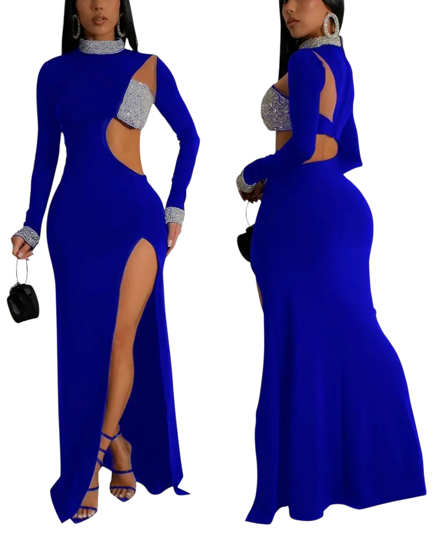 Elegant Cut-Out Mesh Mermaid Dress