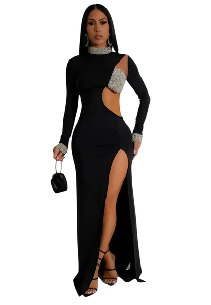 Elegant Cut-Out Mesh Mermaid Dress