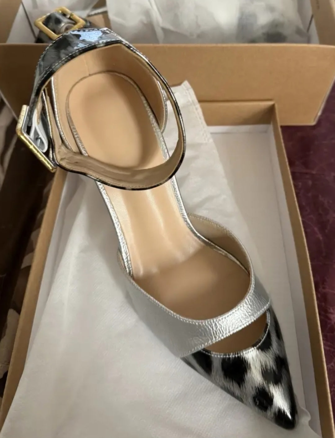 Leopard-Print Stiletto High Heels