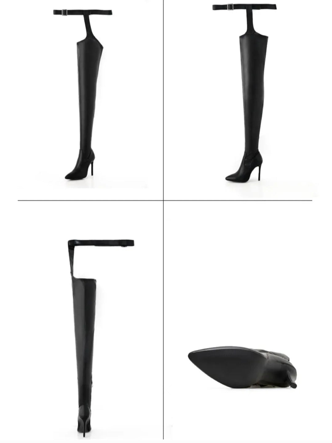 Belted Thigh-High Boots