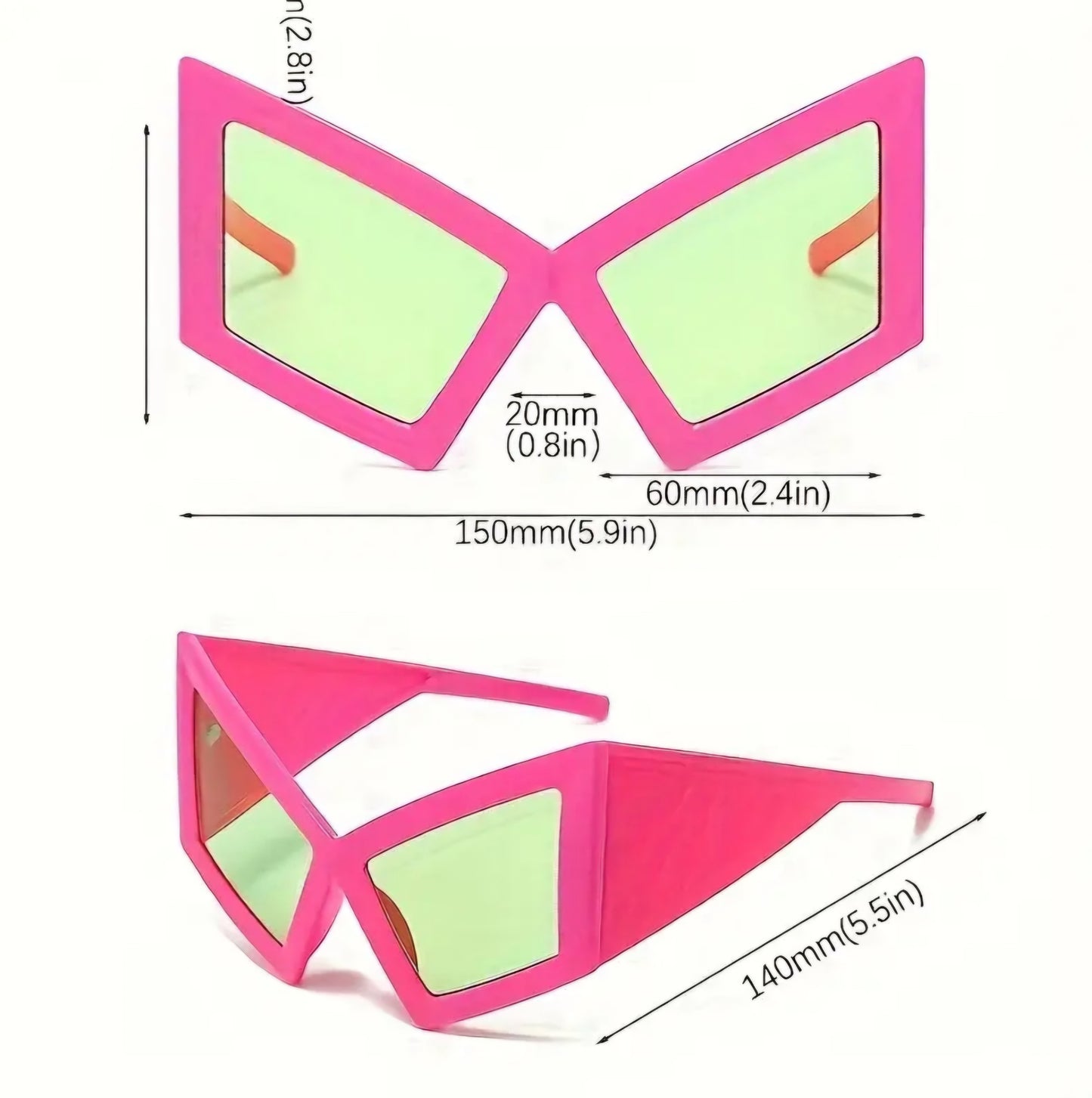 Trendy Bold Futuristic Fashion Glasses