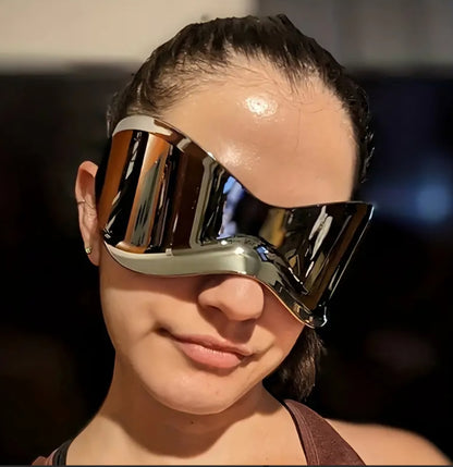 Unisex Trendy Oversized Futuristic Hip-Hop Glasses