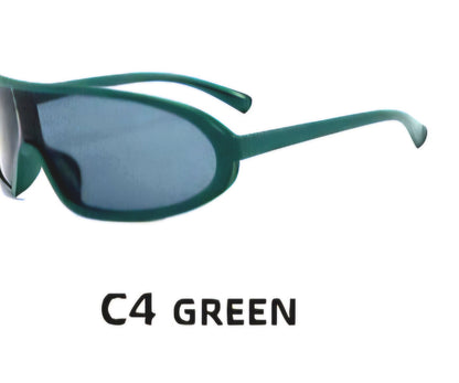 Futuristic Shield Punk Sports Sunglasses