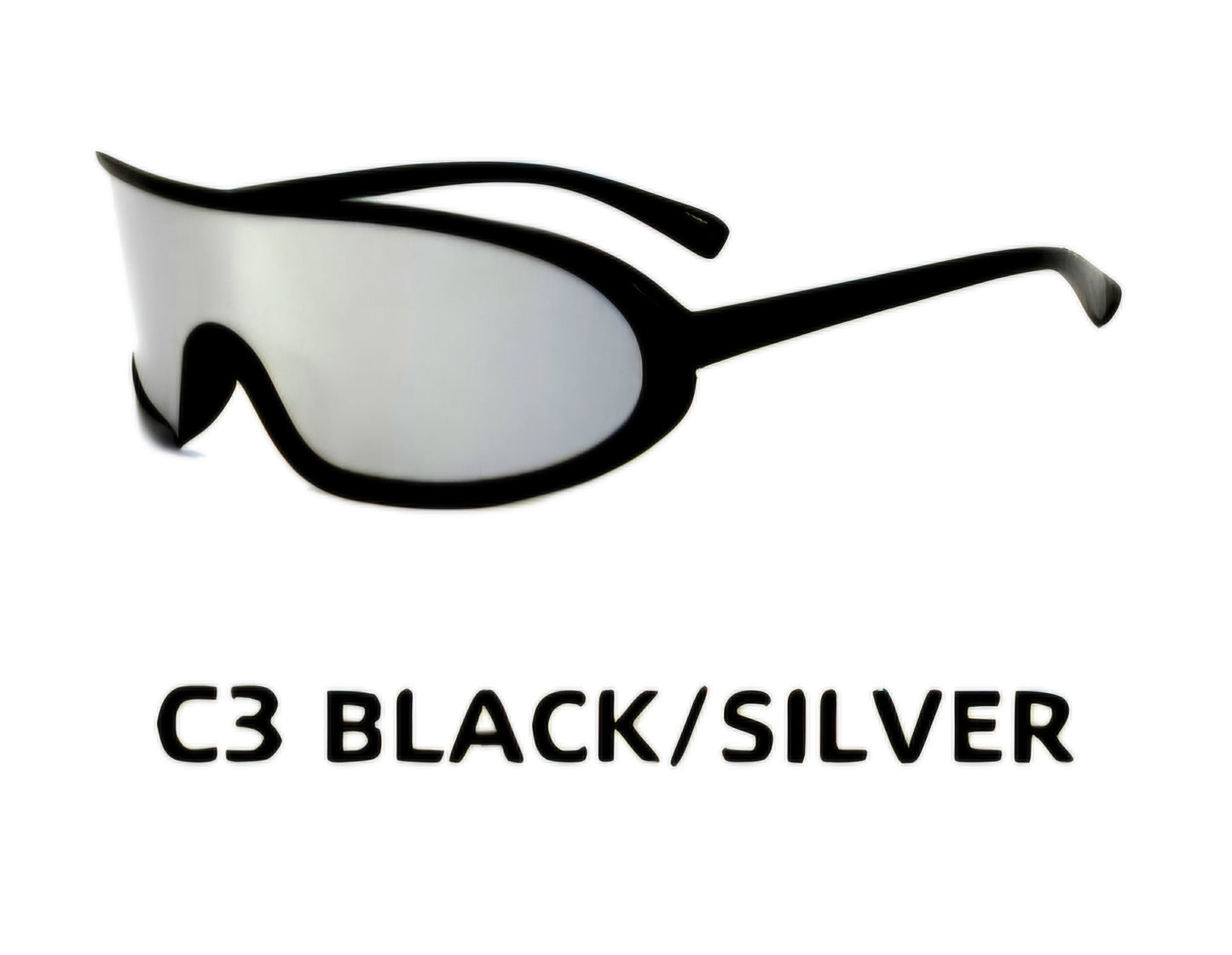 Futuristic Shield Punk Sports Sunglasses