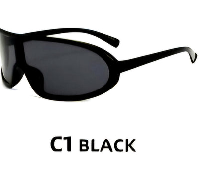 Futuristic Shield Punk Sports Sunglasses