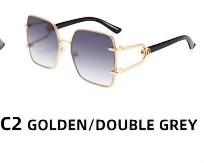 Vintage Oversized Butterfly Squared Sunglasses