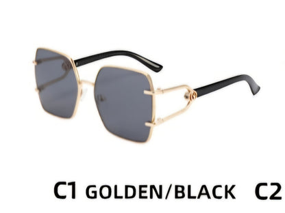 Vintage Oversized Butterfly Squared Sunglasses