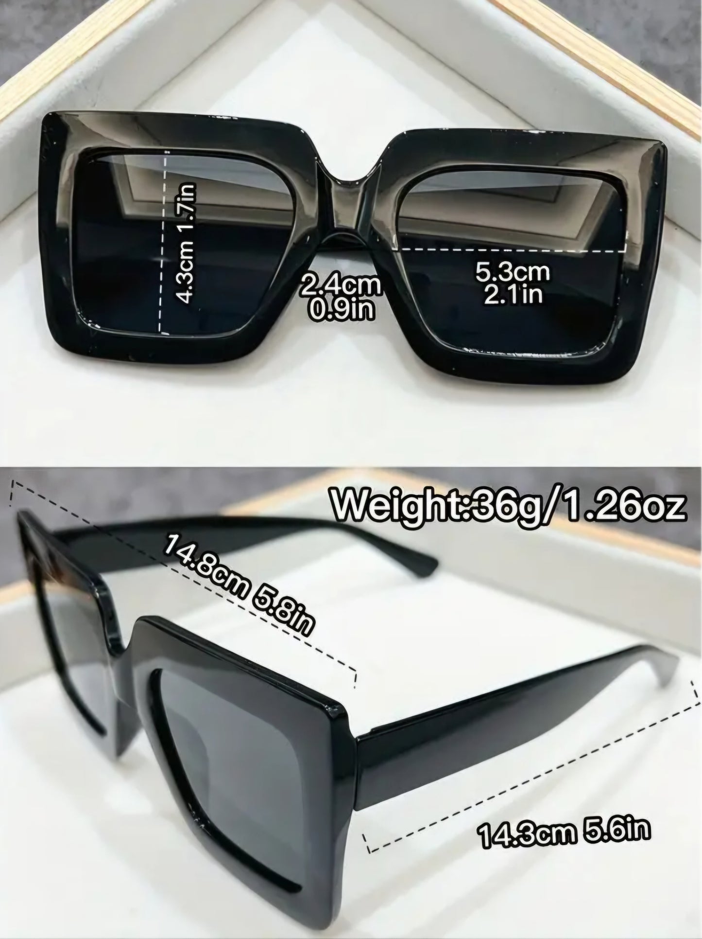 Rectangular Clear Luxury Unisex Glasses