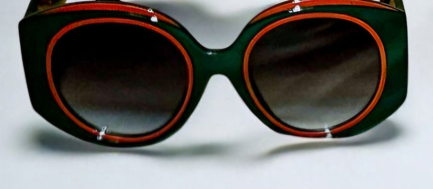 Vintage Oversized Oval-Shaped Sunglasses