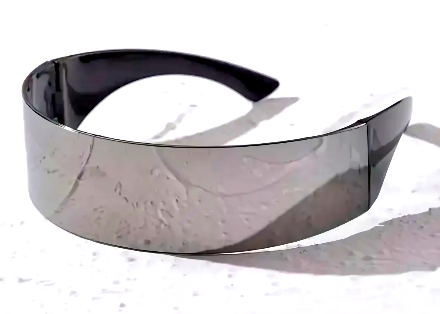 Shiny Reflective Futuristic Tech-Themed Eyeglasses