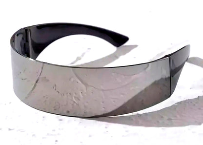 Shiny Reflective Futuristic Tech-Themed Eyeglasses