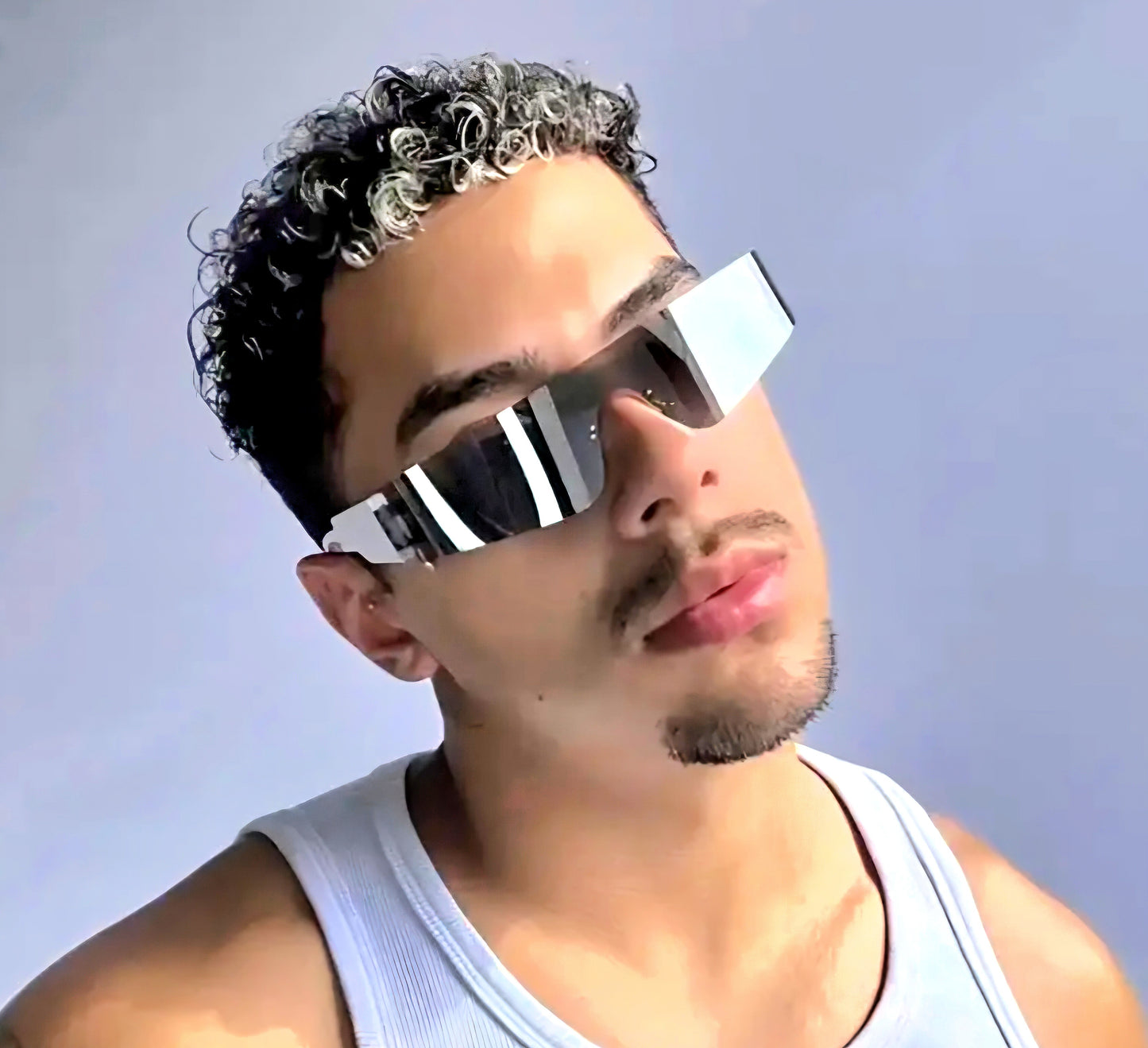 Futuristic Cyberpunk Style Wrap-Around Sunglasses