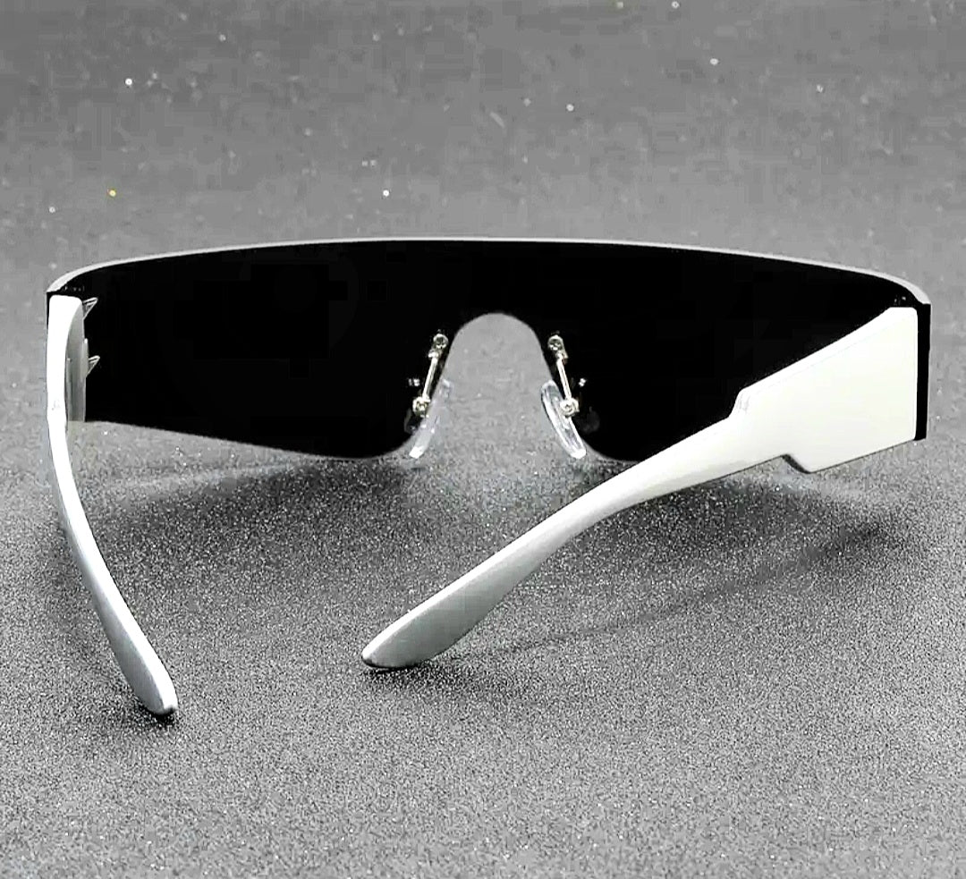 Futuristic Cyberpunk Style Wrap-Around Sunglasses