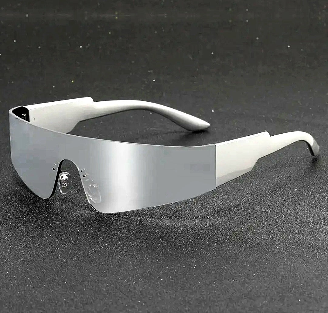 Futuristic Cyberpunk Style Wrap-Around Sunglasses