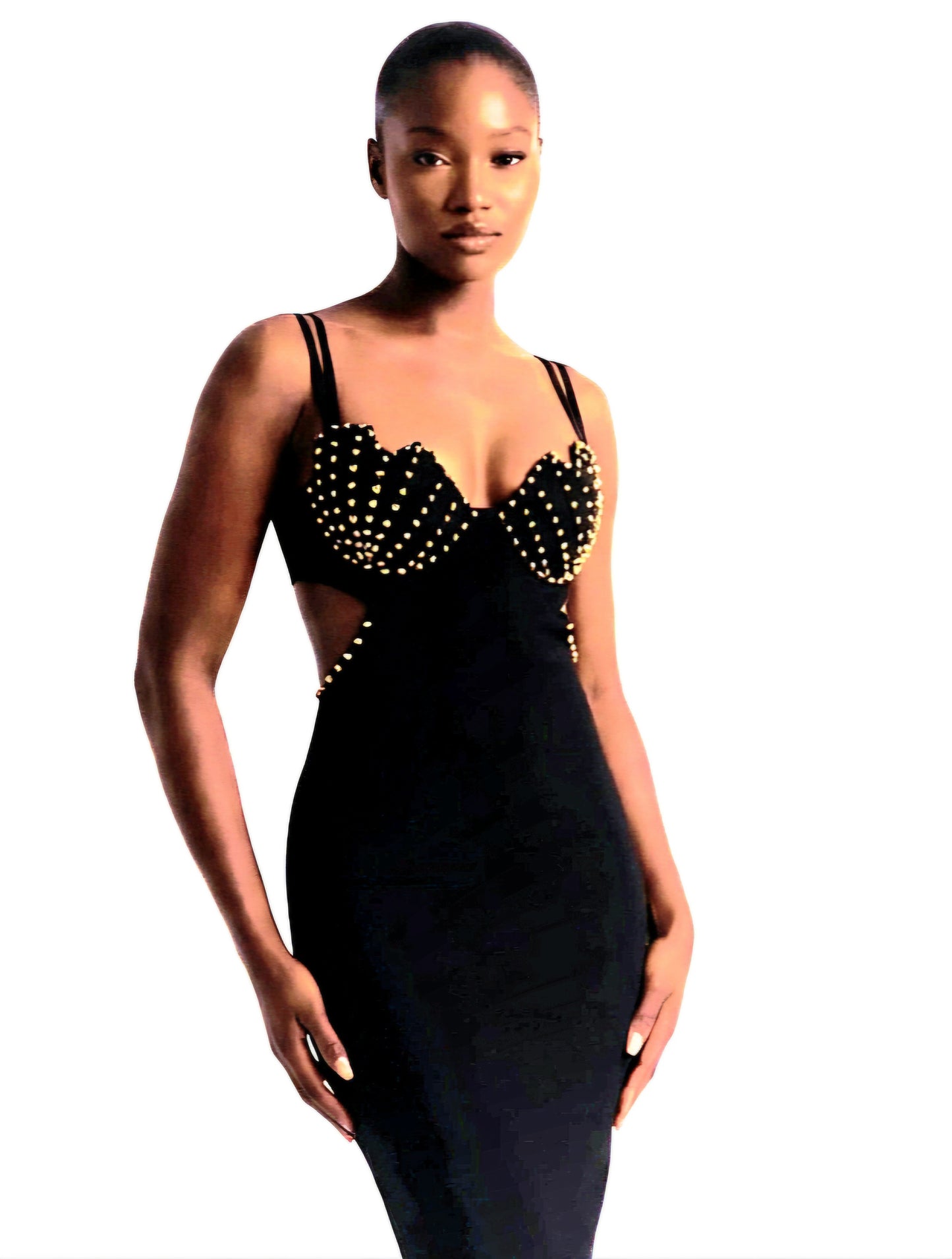 Midi-Slip Beads Dress