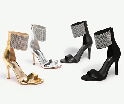 Open-Toe High-Heeled Sandals