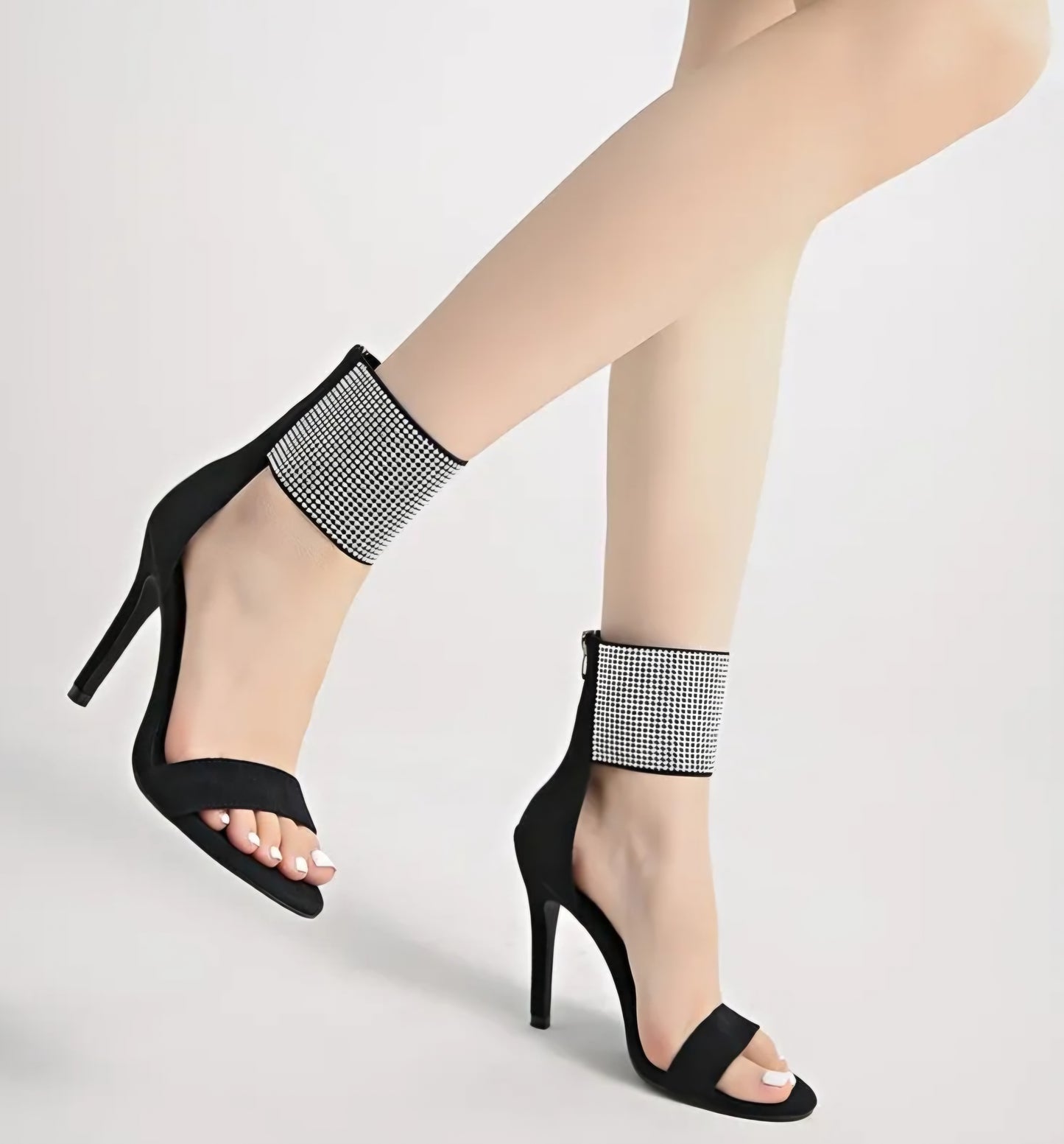 Open-Toe High-Heeled Sandals