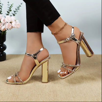 Ankle Strap Dressy High Heel Sandals
