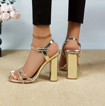 Ankle Strap Dressy High Heel Sandals