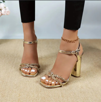 Ankle Strap Dressy High Heel Sandals
