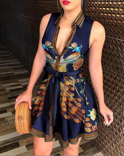 Temperament Printed-Dress