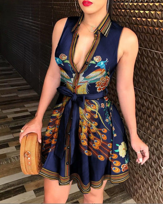 Temperament Printed-Dress