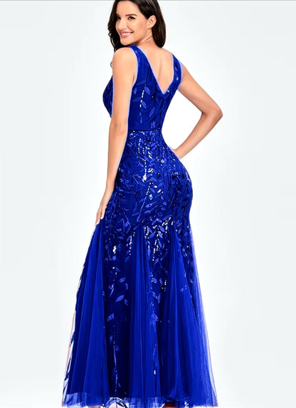 Elegant Embroidered Body-Hugging Mermaid Dress