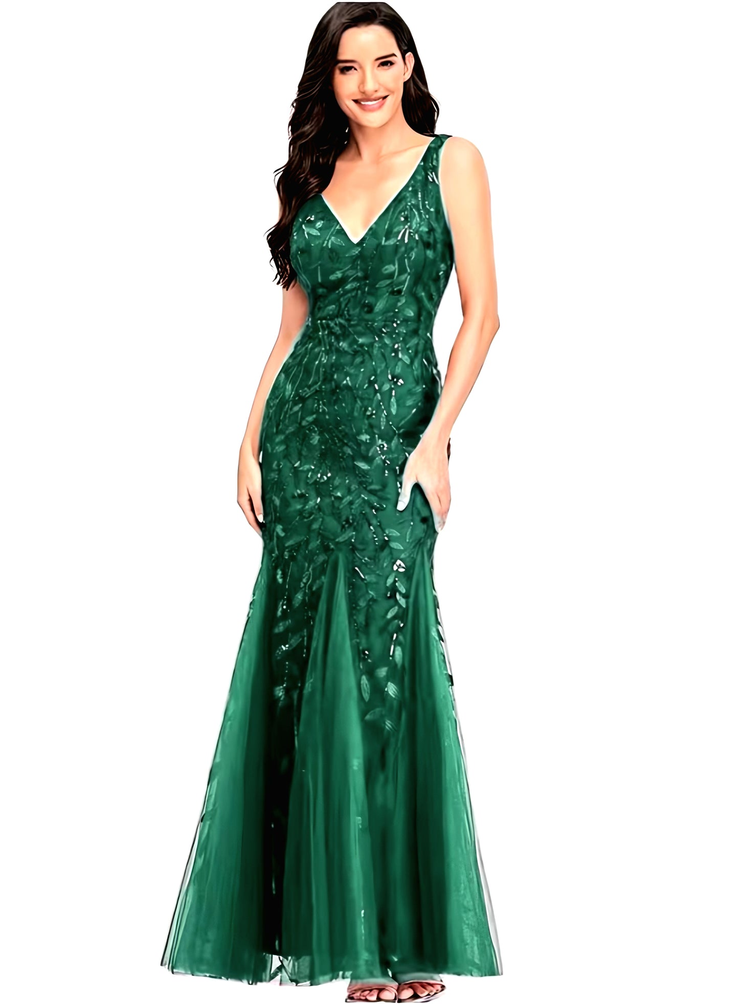 Elegant Embroidered Body-Hugging Mermaid Dress