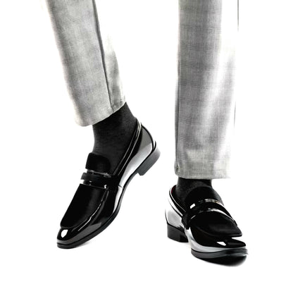 Men's Tuxedo Patent Classic Velvet Loafers