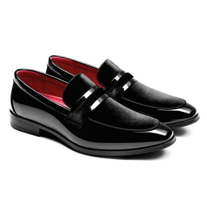 Men's Tuxedo Patent Classic Velvet Loafers