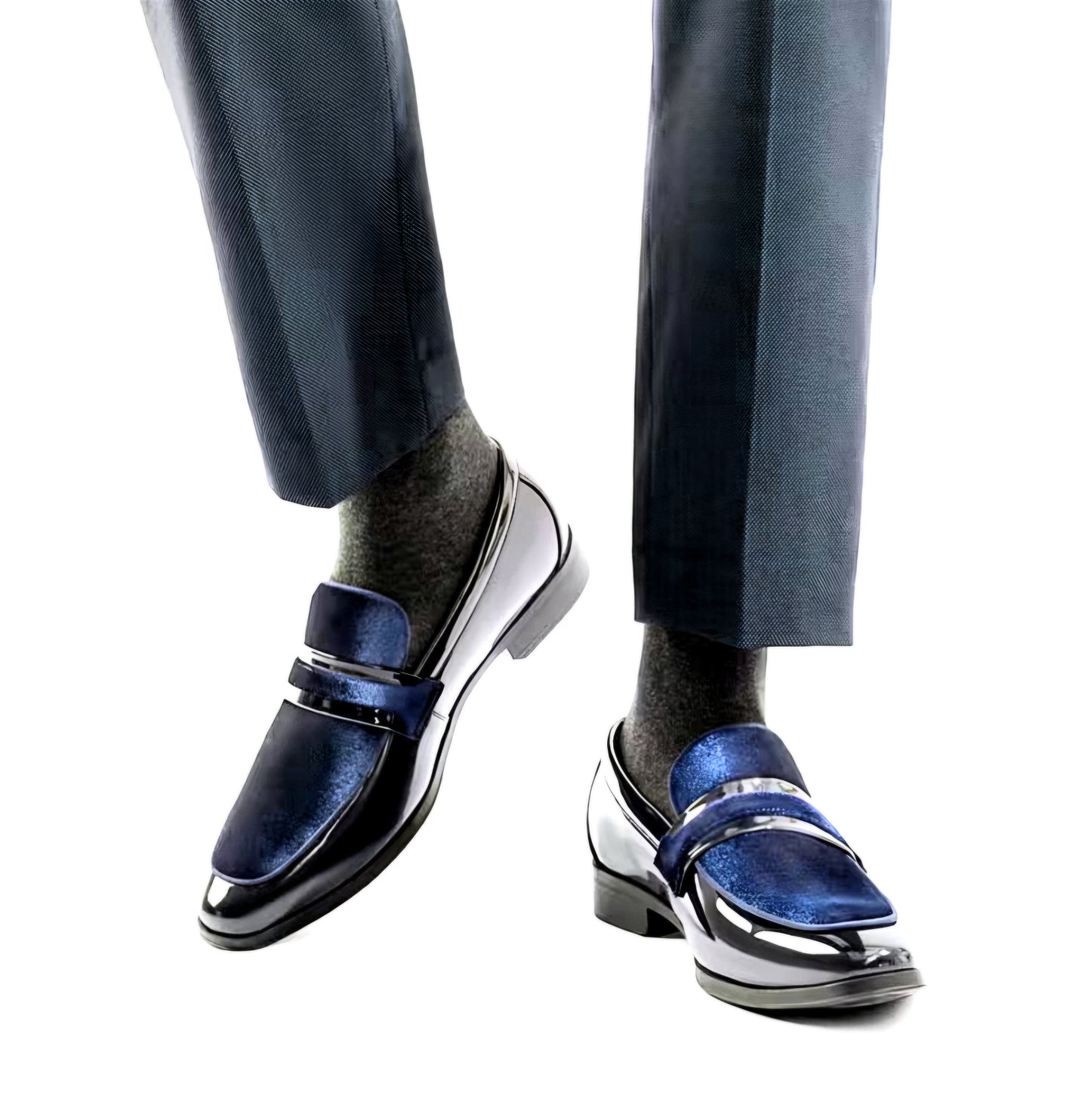 Men's Tuxedo Patent Classic Velvet Loafers