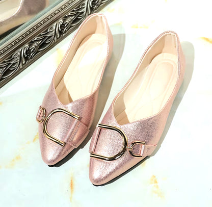 Slip-On Pointed-Toe Ballet Flats