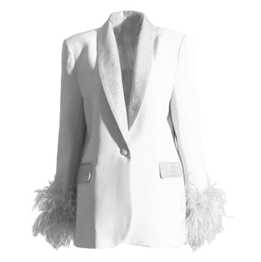 Feathered Cuff Jacket