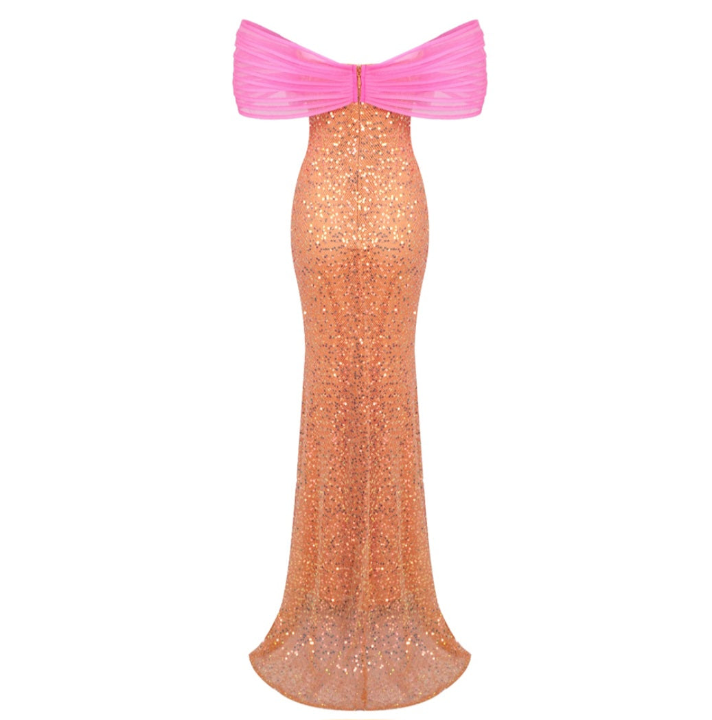 Off-Shoulder Slim Gown