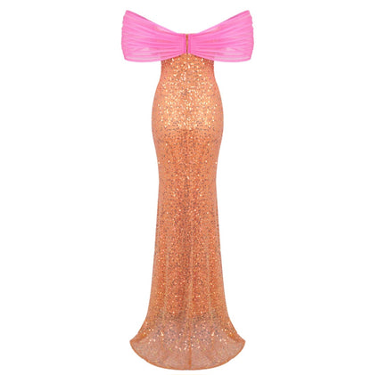 Off-Shoulder Slim Gown