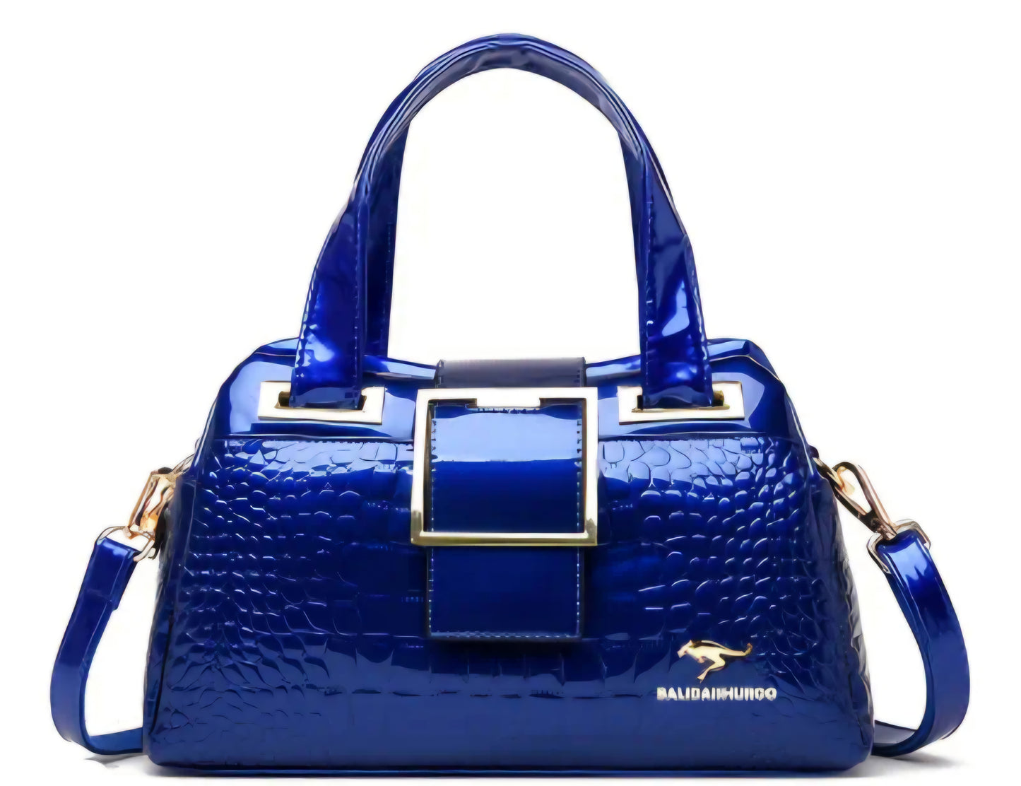 Elegant Buckle Crocodile Handbag